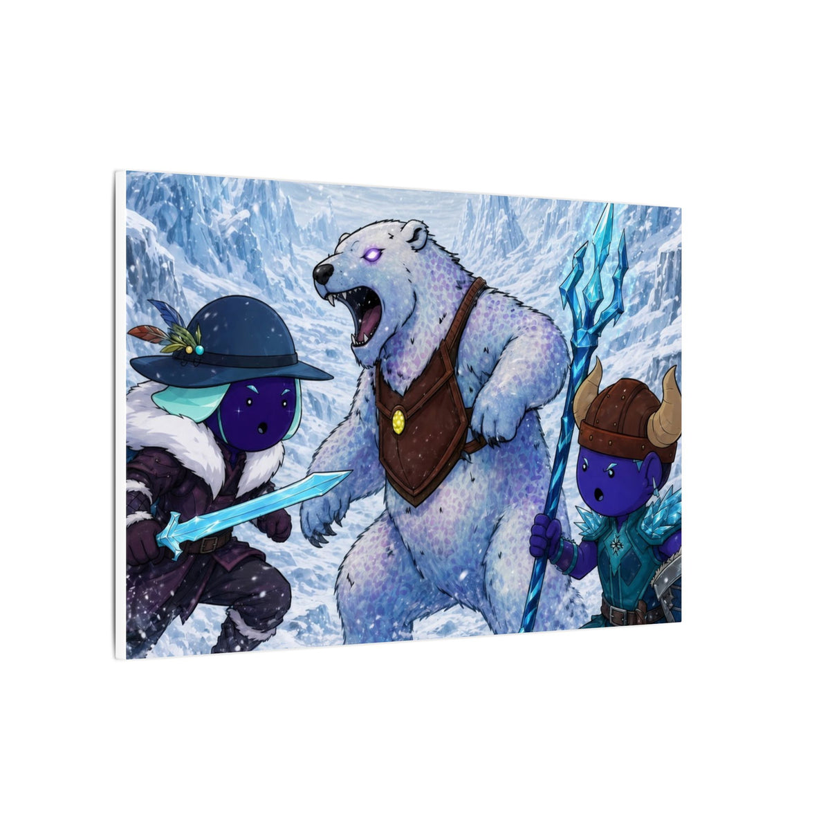 Bedtime Creations Canvas Wall Art — Frostmen vs. Polar Bear