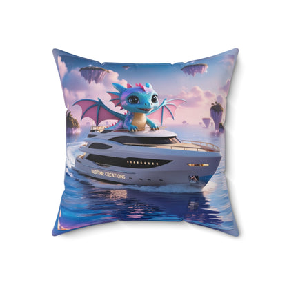 Bedtime Creations Throw Pillow — Dragon Voyage