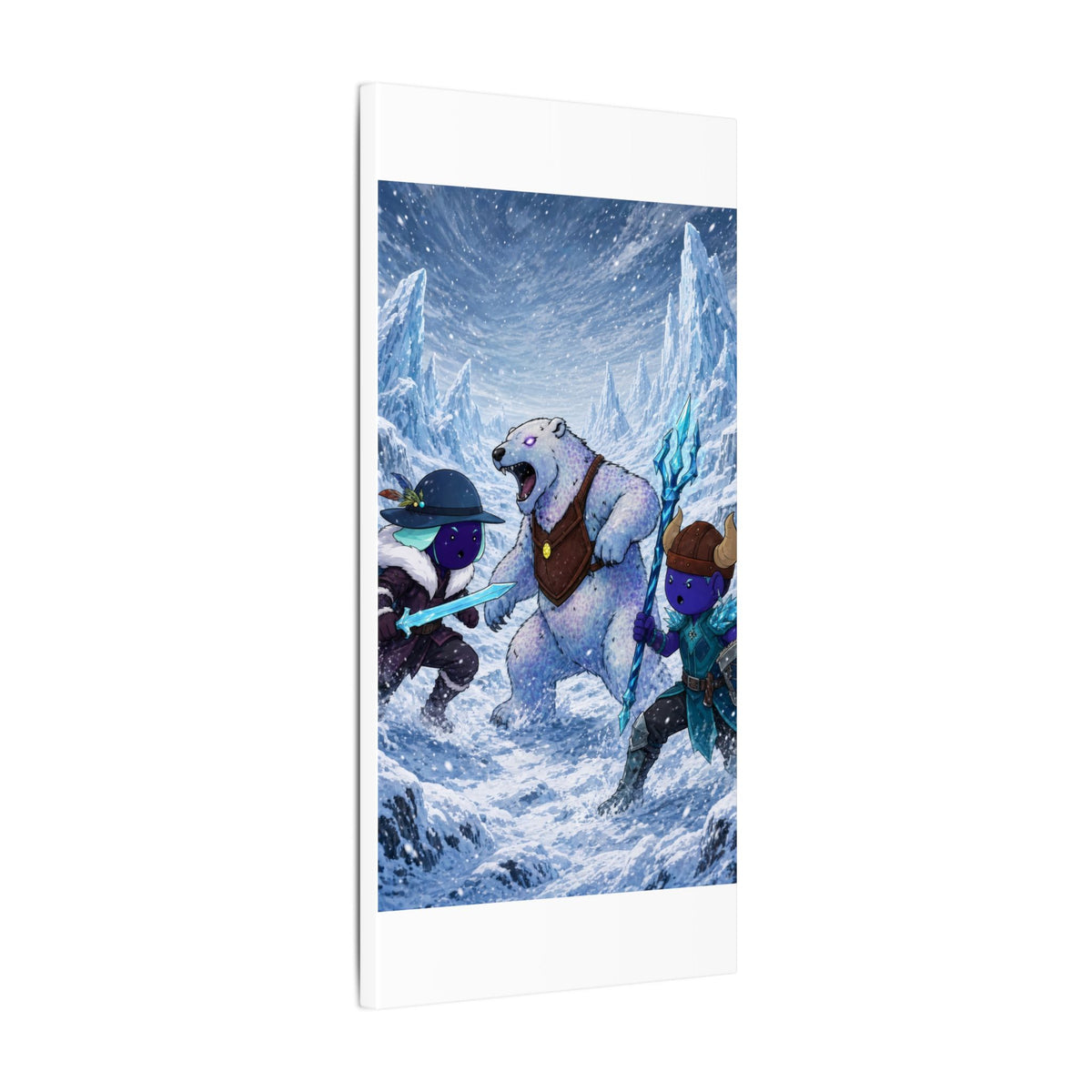 Bedtime Creations Canvas Wall Art — Frostmen vs. Polar Bear