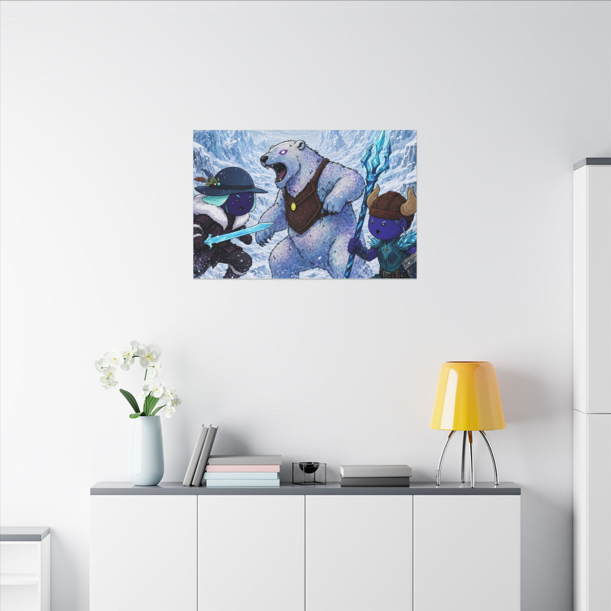 Bedtime Creations Canvas Wall Art — Frostmen vs. Polar Bear