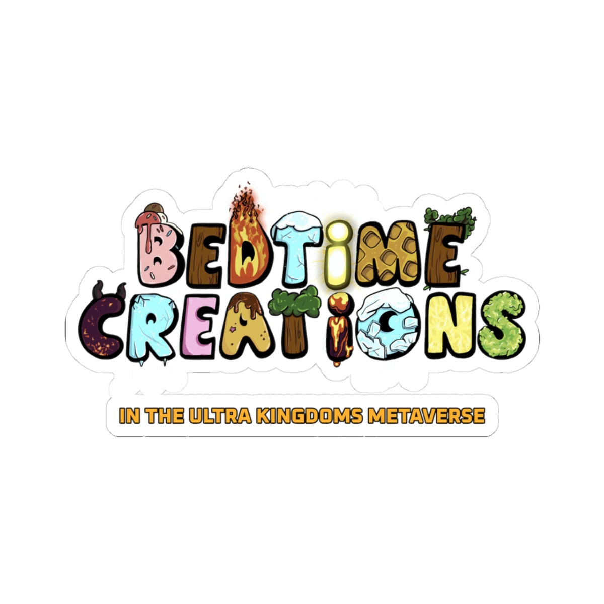 Bedtime Creations x Ultra Kingdoms Logo Sticker