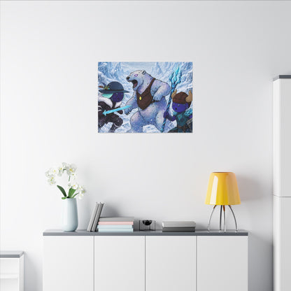 Bedtime Creations Canvas Wall Art — Frostmen vs. Polar Bear
