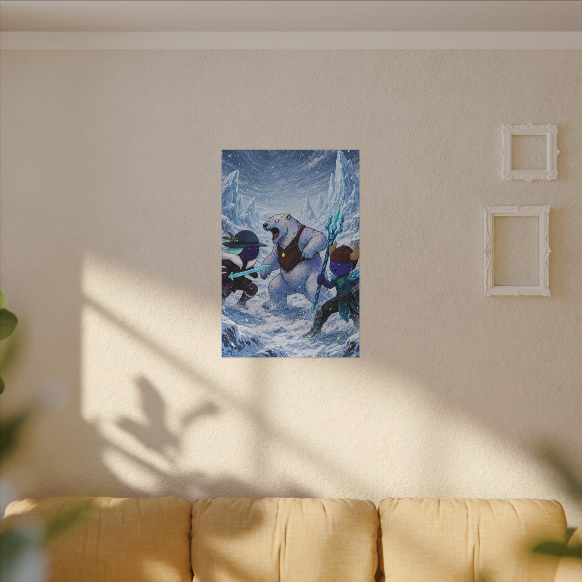 Bedtime Creations Canvas Wall Art — Frostmen vs. Polar Bear