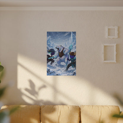 Bedtime Creations Canvas Wall Art — Frostmen vs. Polar Bear