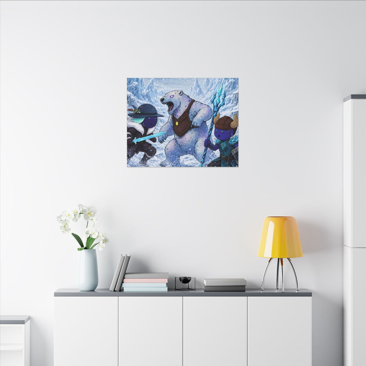 Bedtime Creations Canvas Wall Art — Frostmen vs. Polar Bear