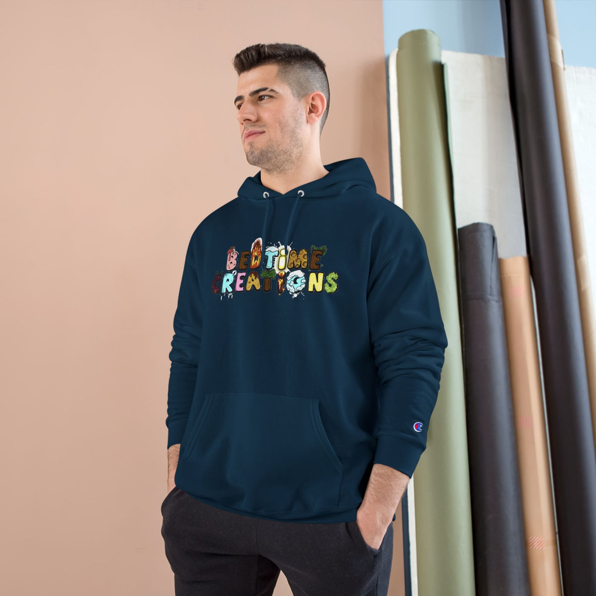 Bedtime Creations Back Art Hoodie #4 — Champion Hoodie