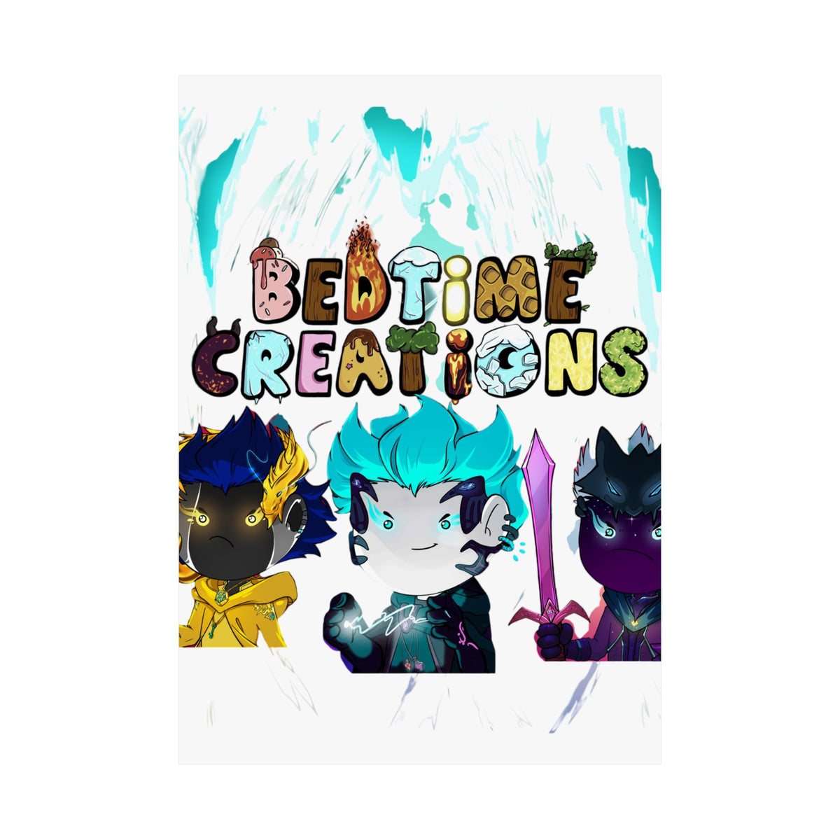 Bedtime Creations Poster — Chibi Fantasy Friends