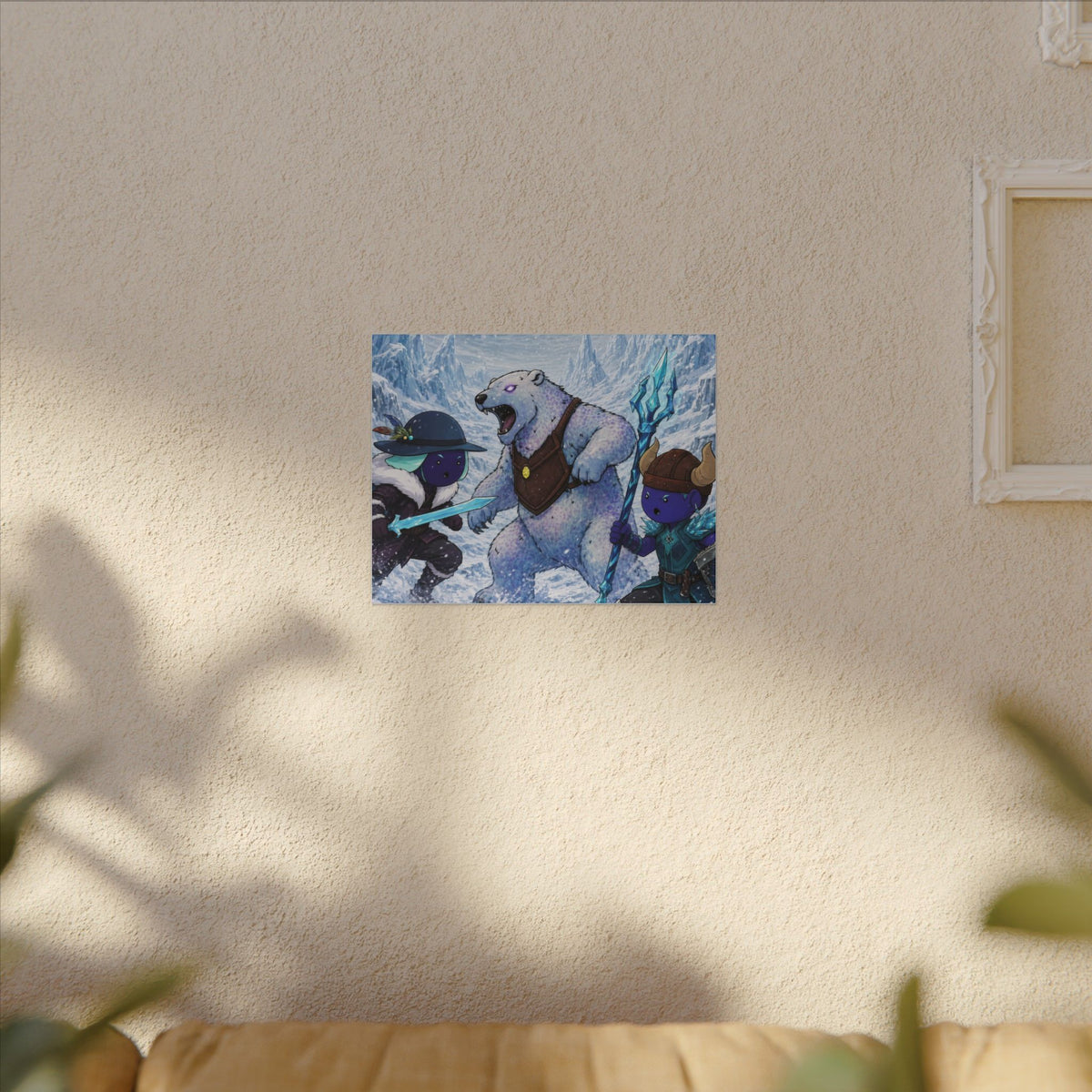 Bedtime Creations Canvas Wall Art — Frostmen vs. Polar Bear