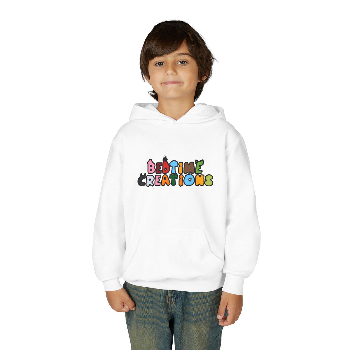 Bedtime Creations Youth Hoodie — Color Logo