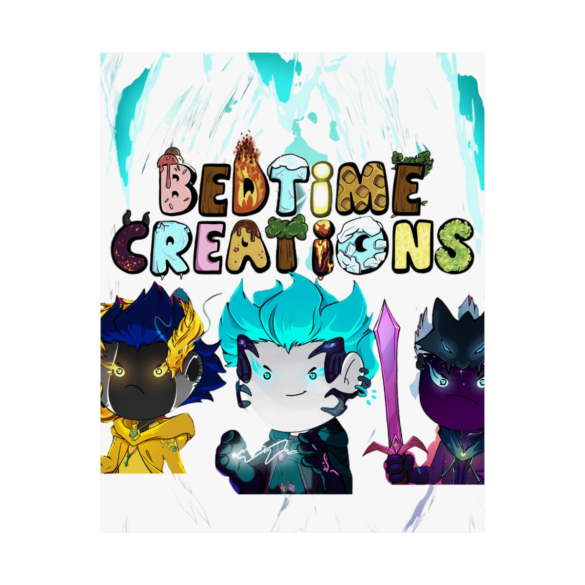 Bedtime Creations Poster — Chibi Fantasy Friends