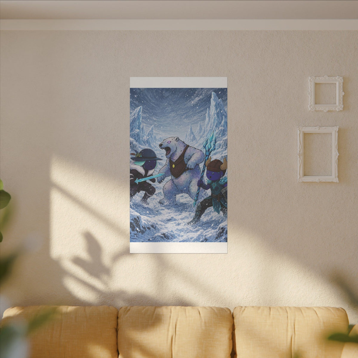 Bedtime Creations Canvas Wall Art — Frostmen vs. Polar Bear