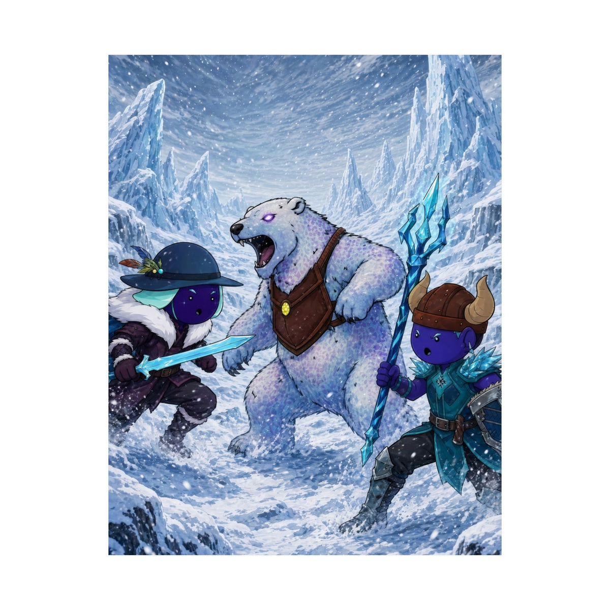 Bedtime Creations Poster — Frostmen vs. Polar Bear