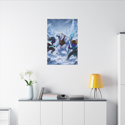 Bedtime Creations Canvas Wall Art — Frostmen vs. Polar Bear