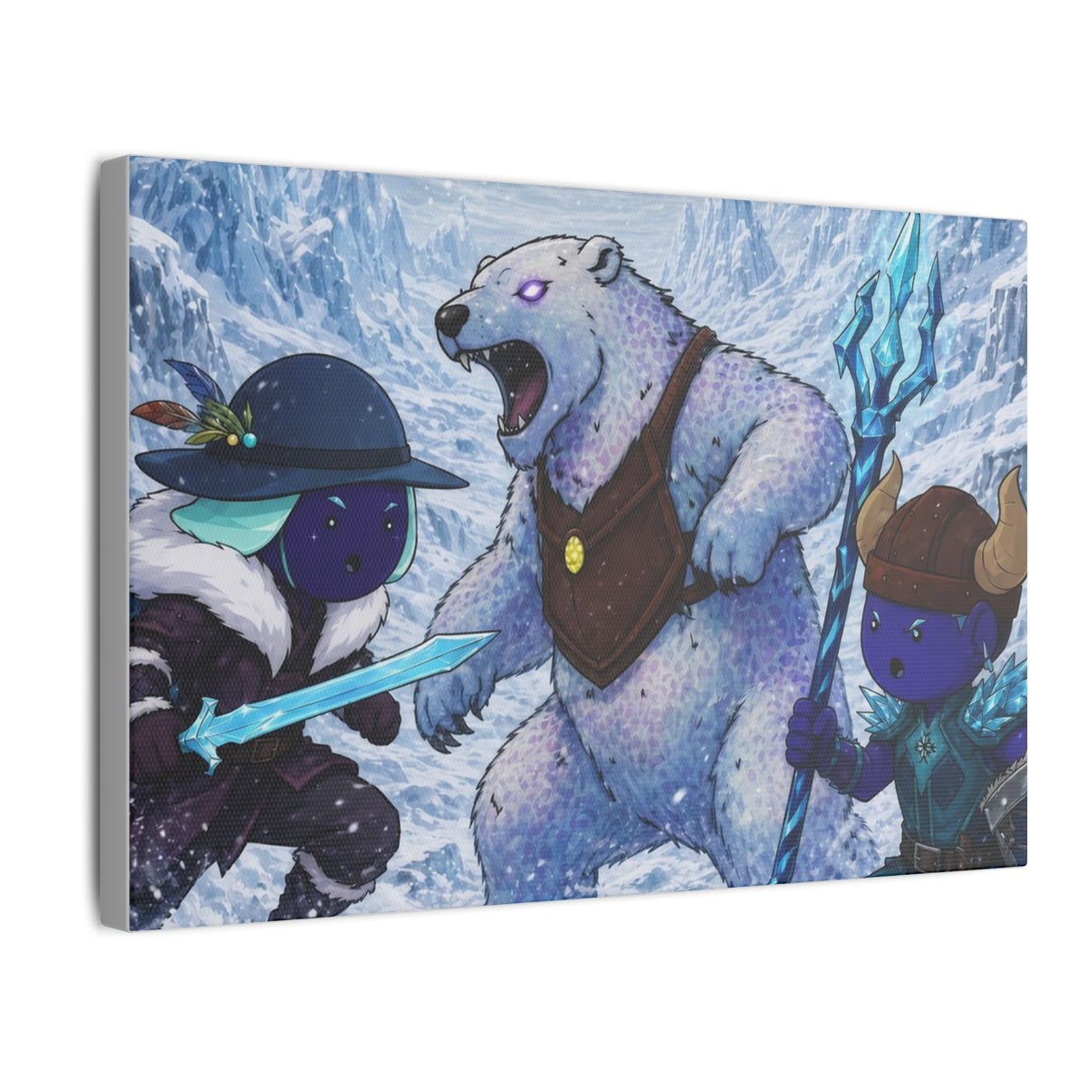Bedtime Creations Canvas Wall Art — Frostmen vs. Polar Bear