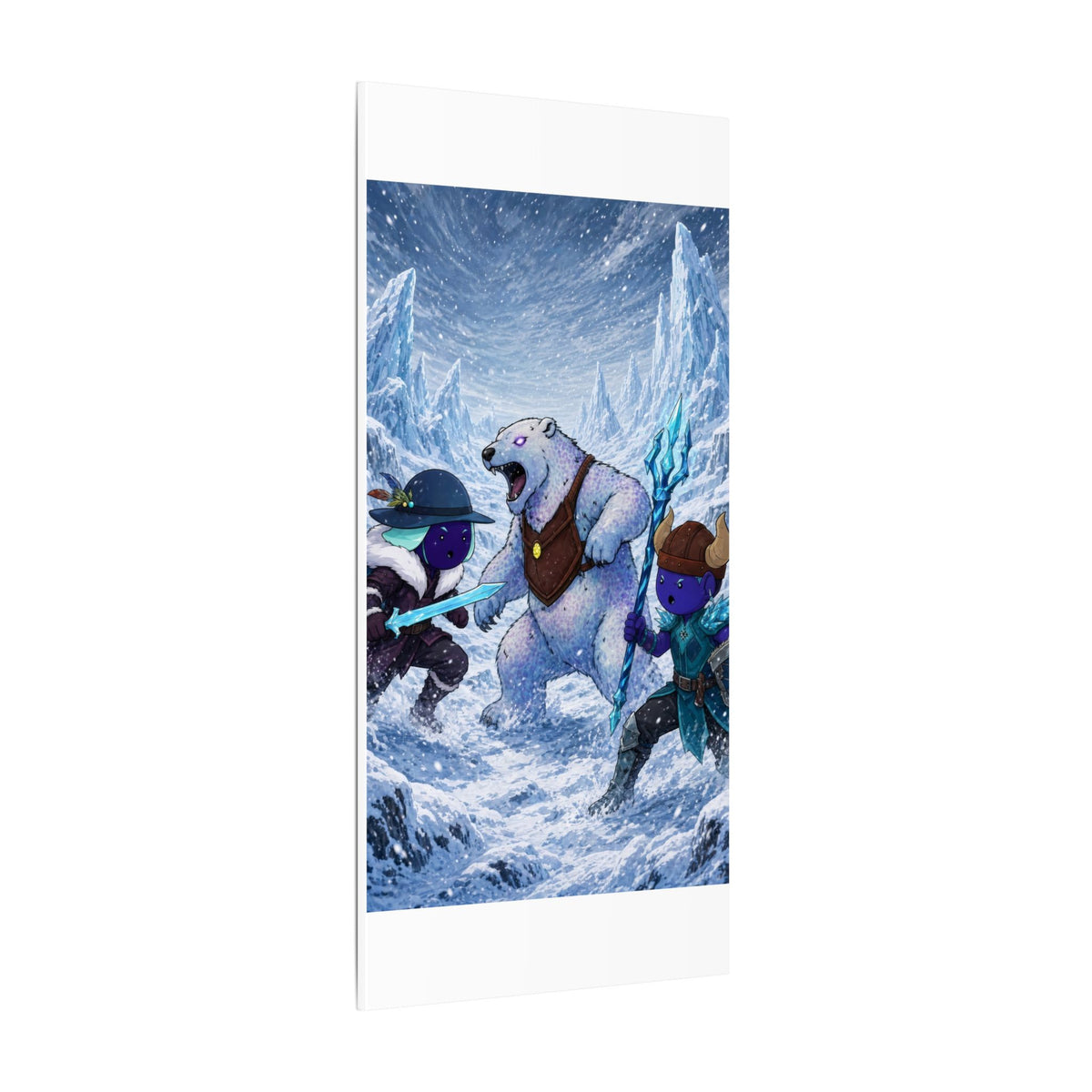 Bedtime Creations Canvas Wall Art — Frostmen vs. Polar Bear