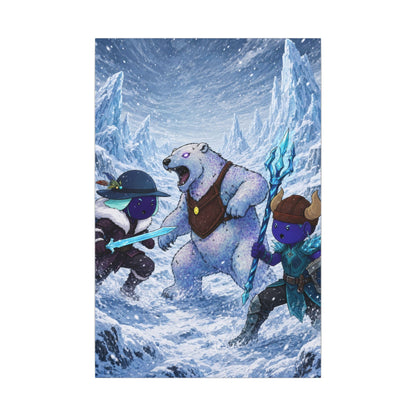 Bedtime Creations Canvas Wall Art — Frostmen vs. Polar Bear