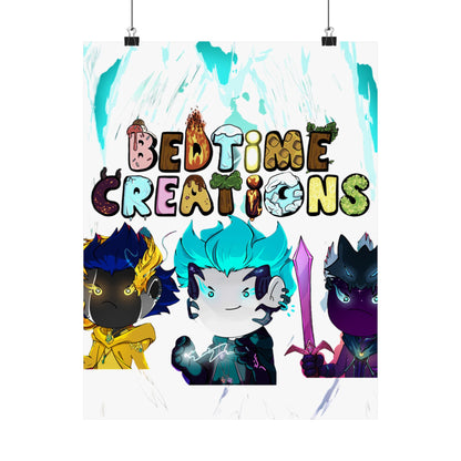 Bedtime Creations Poster — Chibi Fantasy Friends