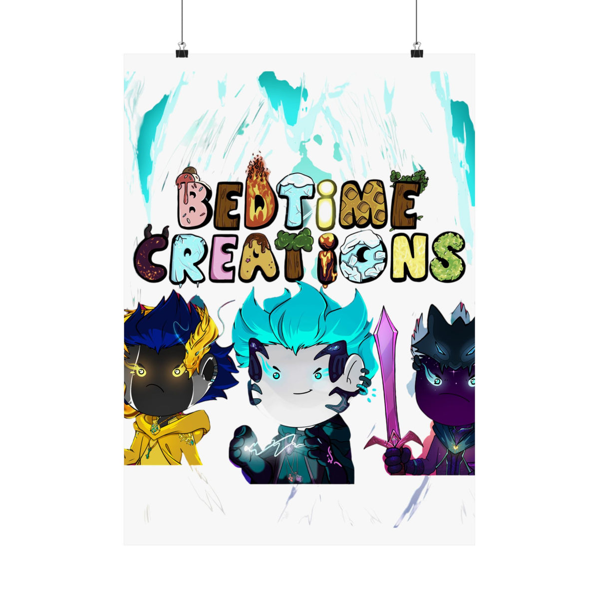 Bedtime Creations Poster — Chibi Fantasy Friends