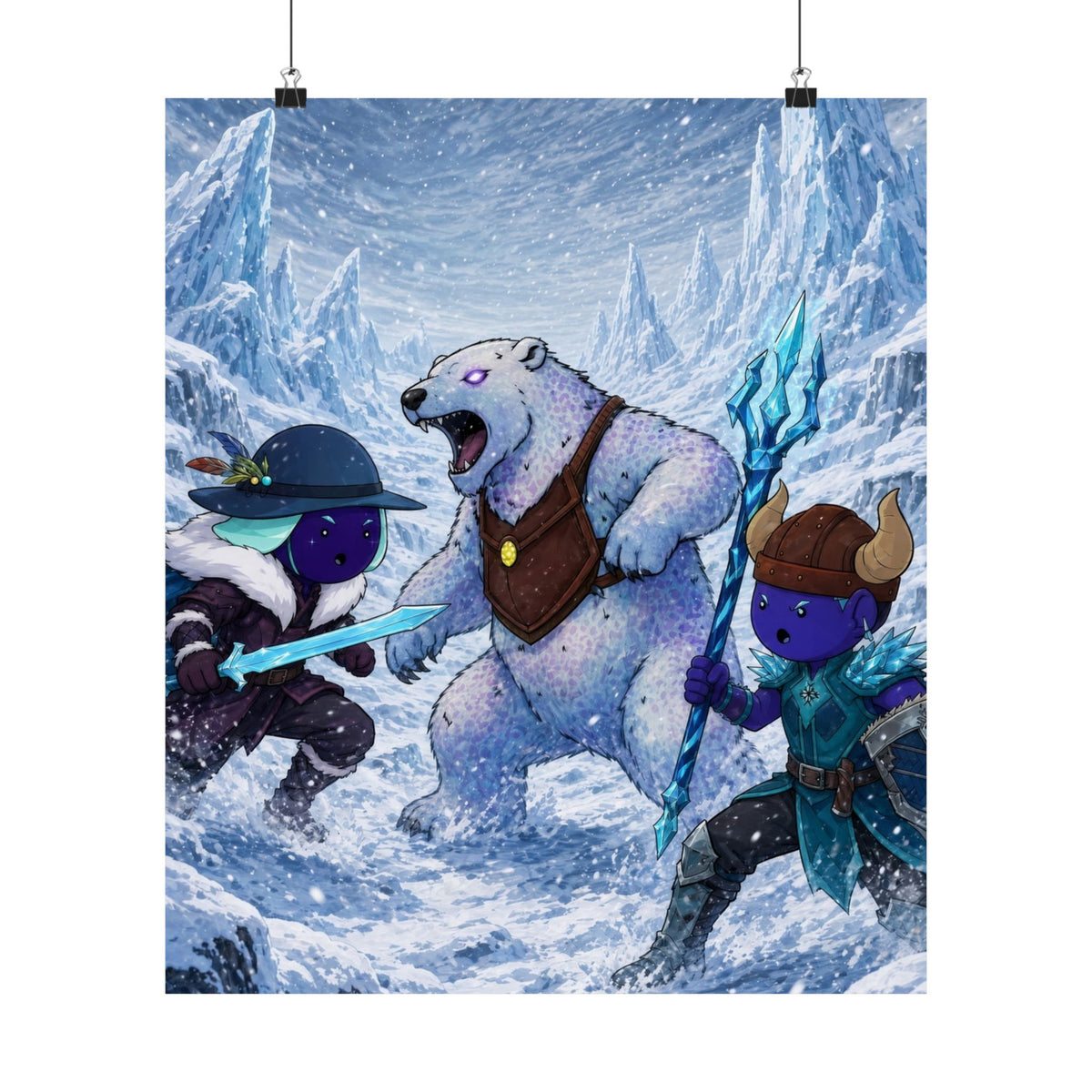 Bedtime Creations Poster — Frostmen vs. Polar Bear