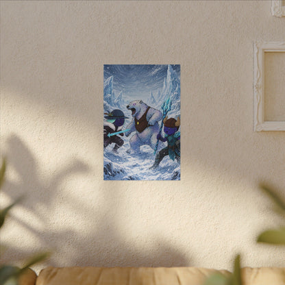 Bedtime Creations Canvas Wall Art — Frostmen vs. Polar Bear