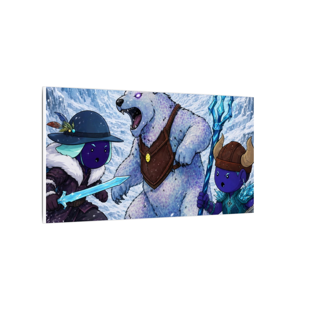 Bedtime Creations Canvas Wall Art — Frostmen vs. Polar Bear