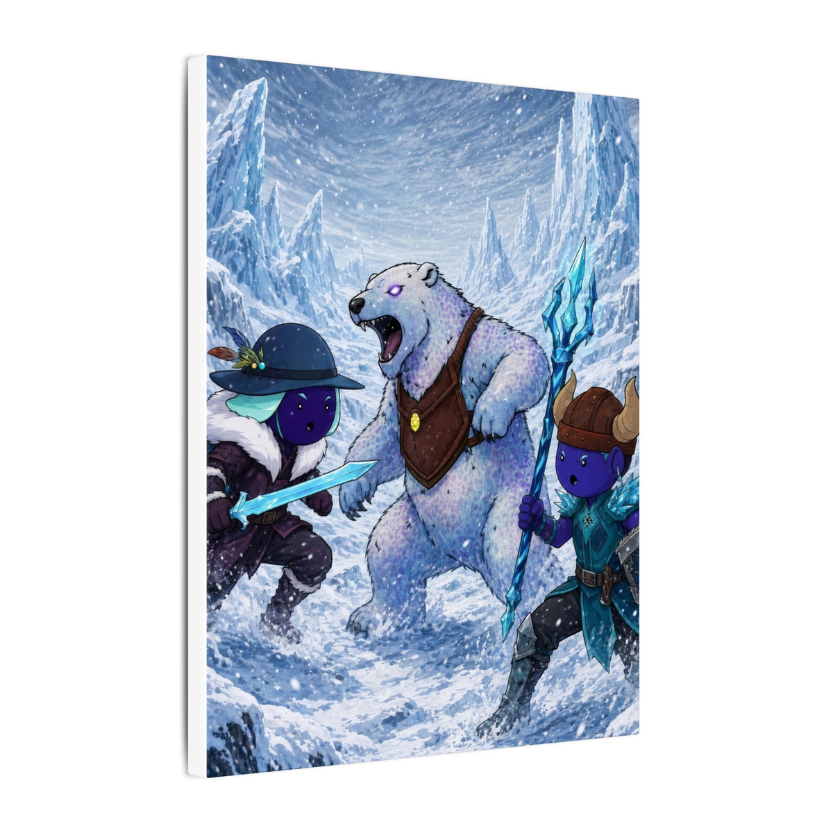 Bedtime Creations Canvas Wall Art — Frostmen vs. Polar Bear