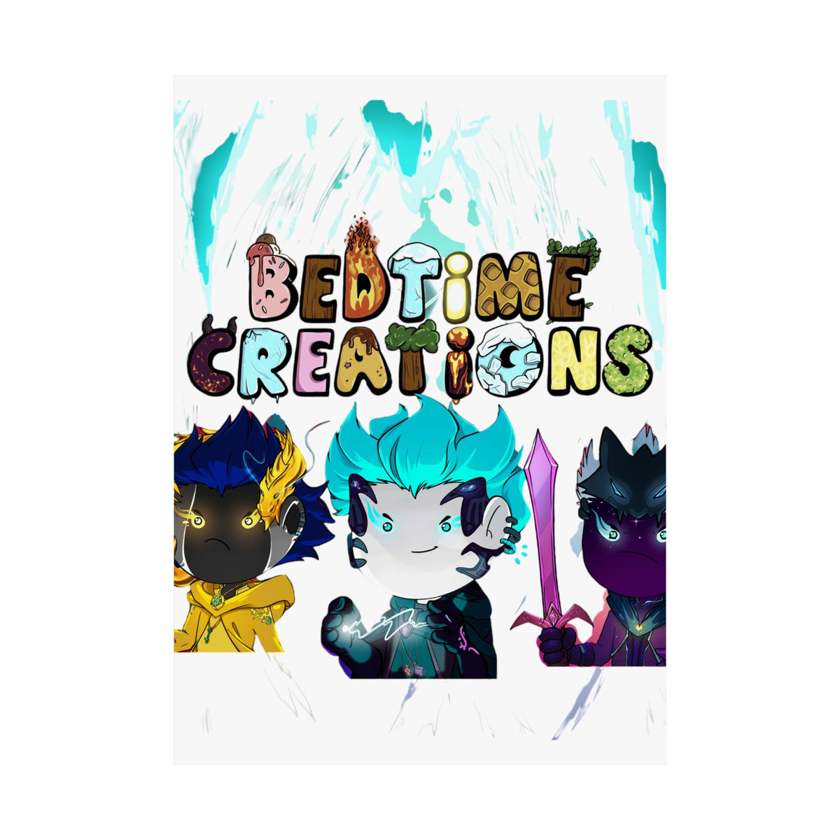 Bedtime Creations Poster — Chibi Fantasy Friends