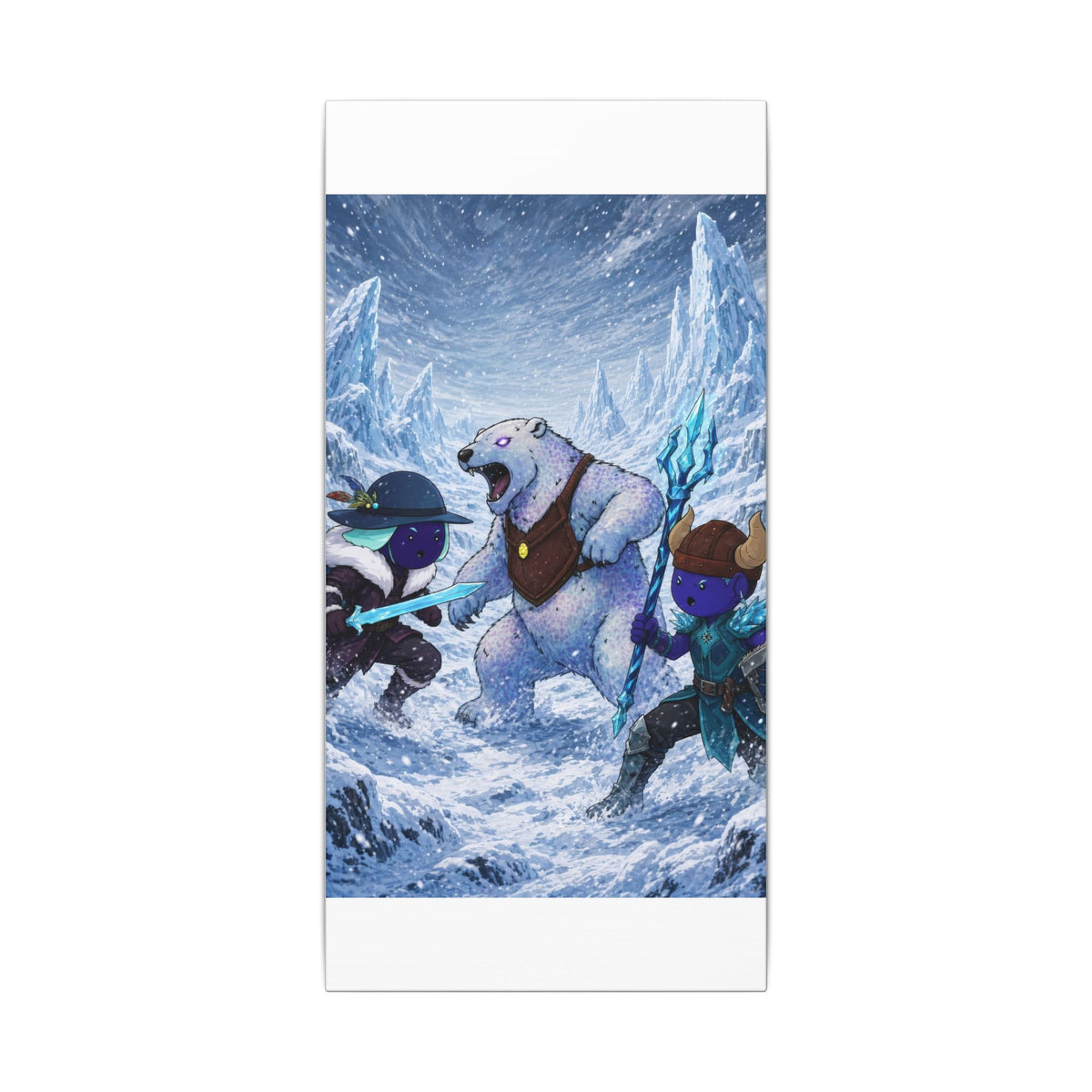 Bedtime Creations Canvas Wall Art — Frostmen vs. Polar Bear