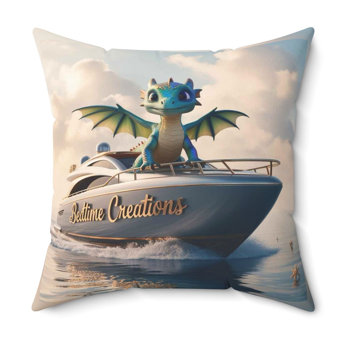 Bedtime Creations Throw Pillow — Dragon's Dream Yacht