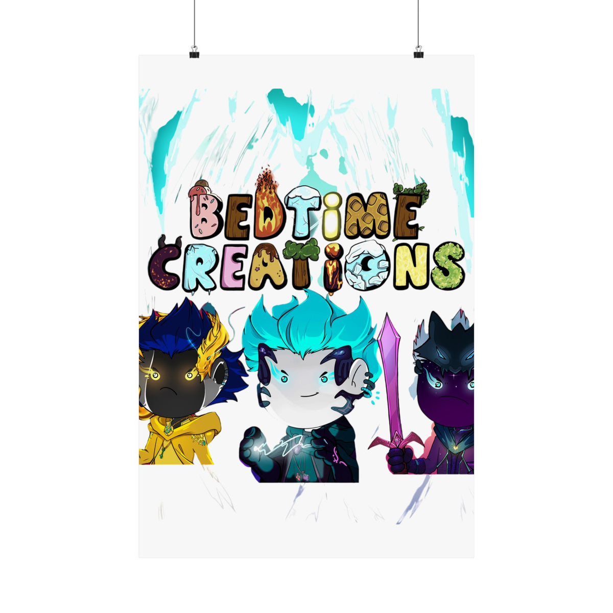 Bedtime Creations Poster — Chibi Fantasy Friends