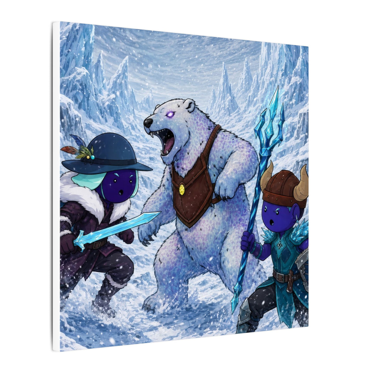 Bedtime Creations Canvas Wall Art — Frostmen vs. Polar Bear