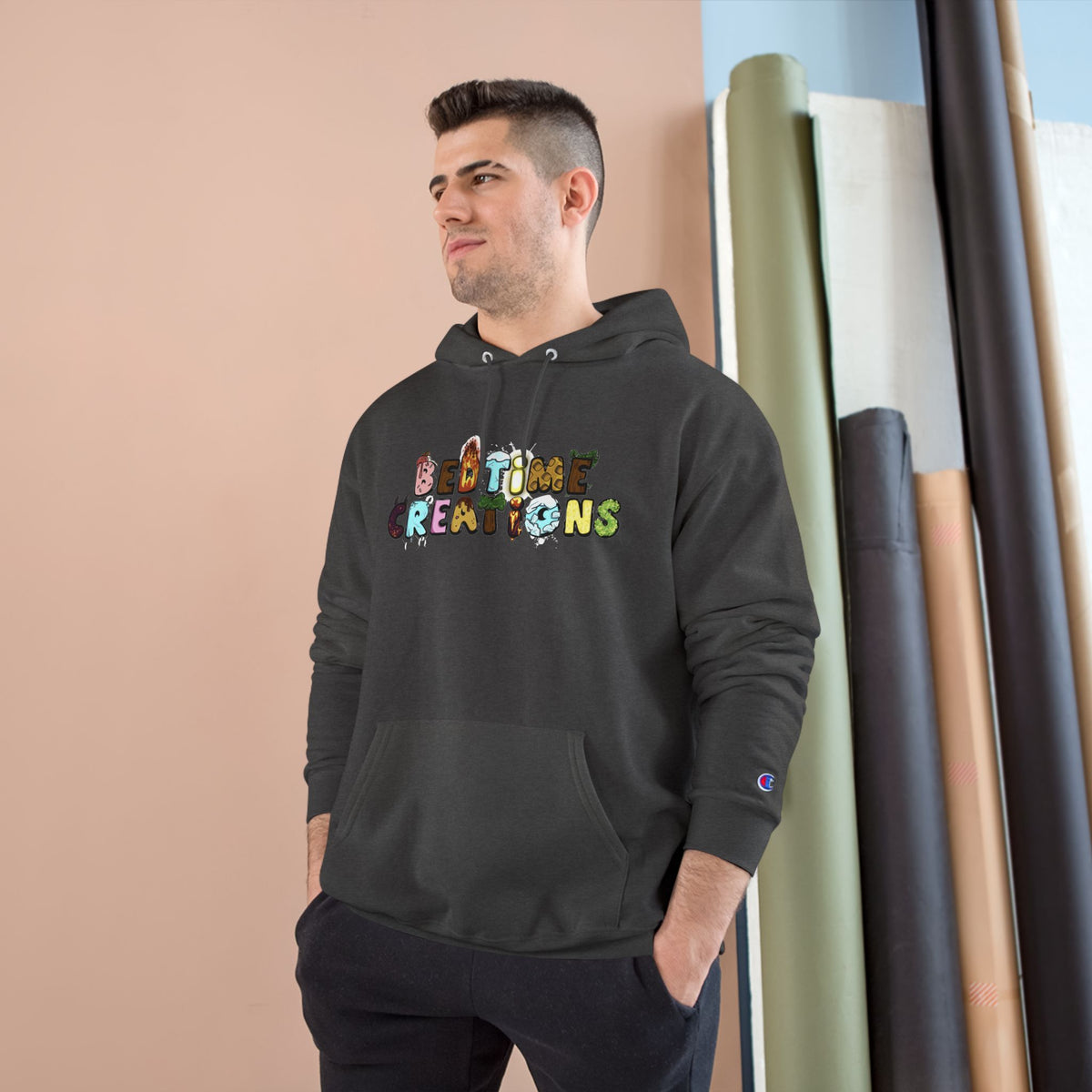 Bedtime Creations Back Art Hoodie #1 — Champion Hoodie
