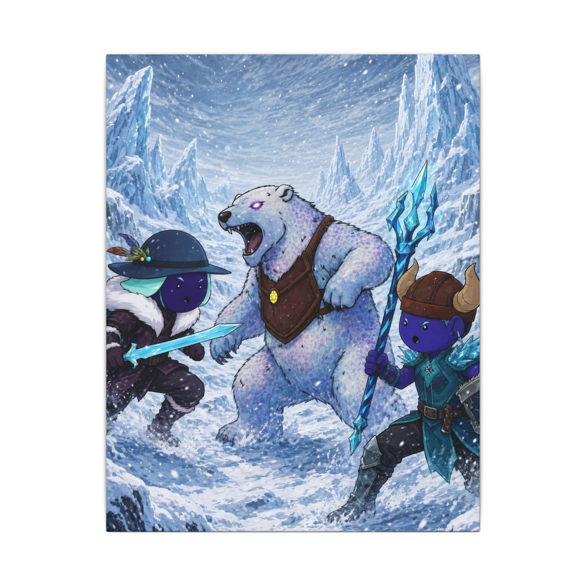 Bedtime Creations Canvas Wall Art — Frostmen vs. Polar Bear