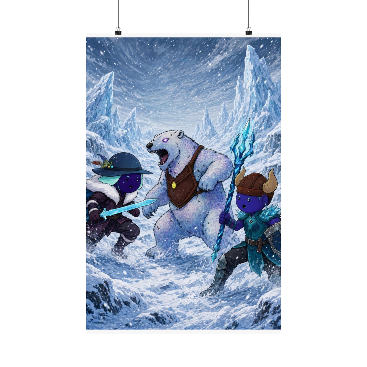 Bedtime Creations Poster — Frostmen vs. Polar Bear