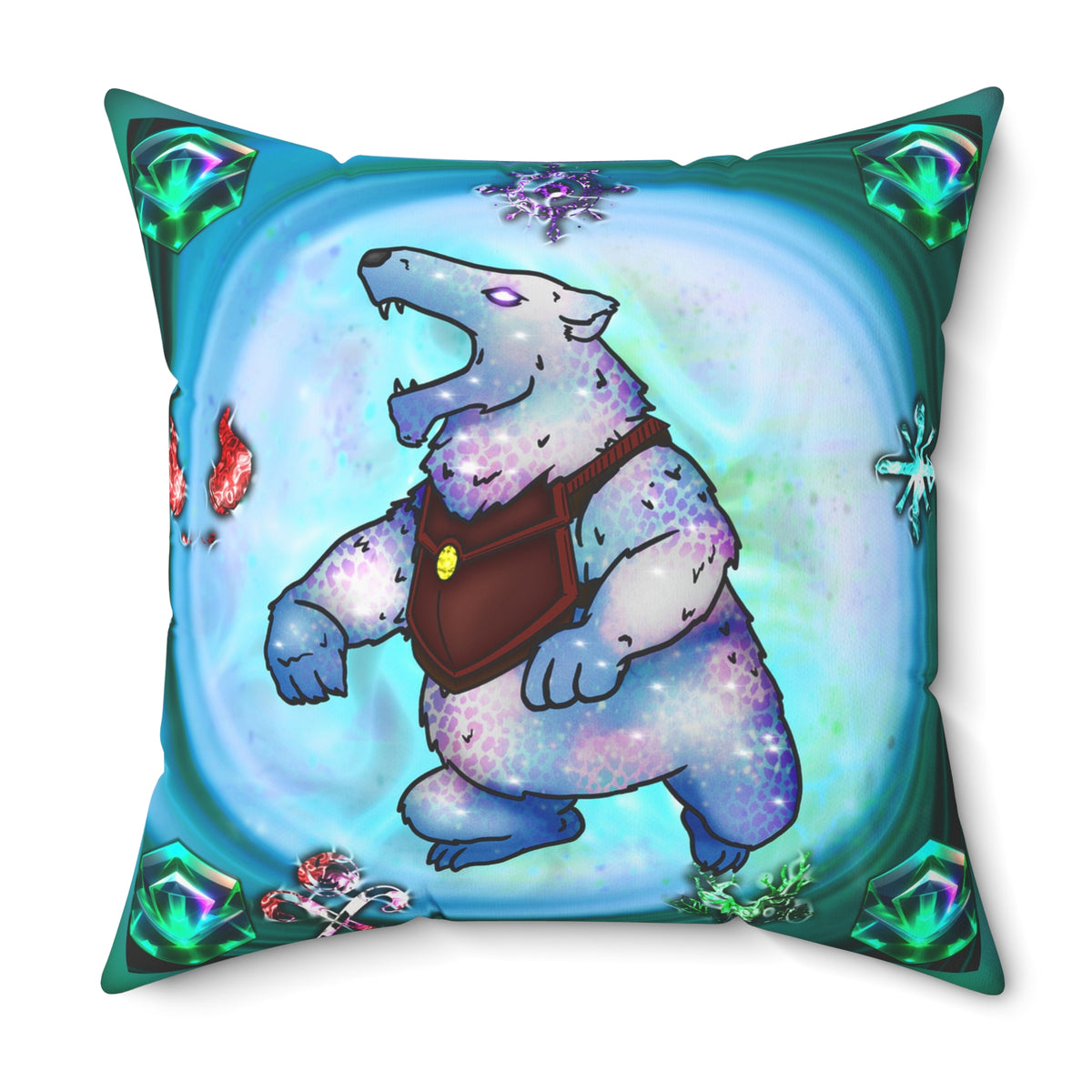 Bedtime Creations Throw Pillow — Crystal Polar Bear