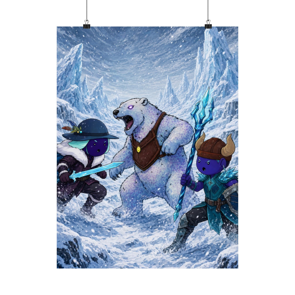 Bedtime Creations Poster — Frostmen vs. Polar Bear