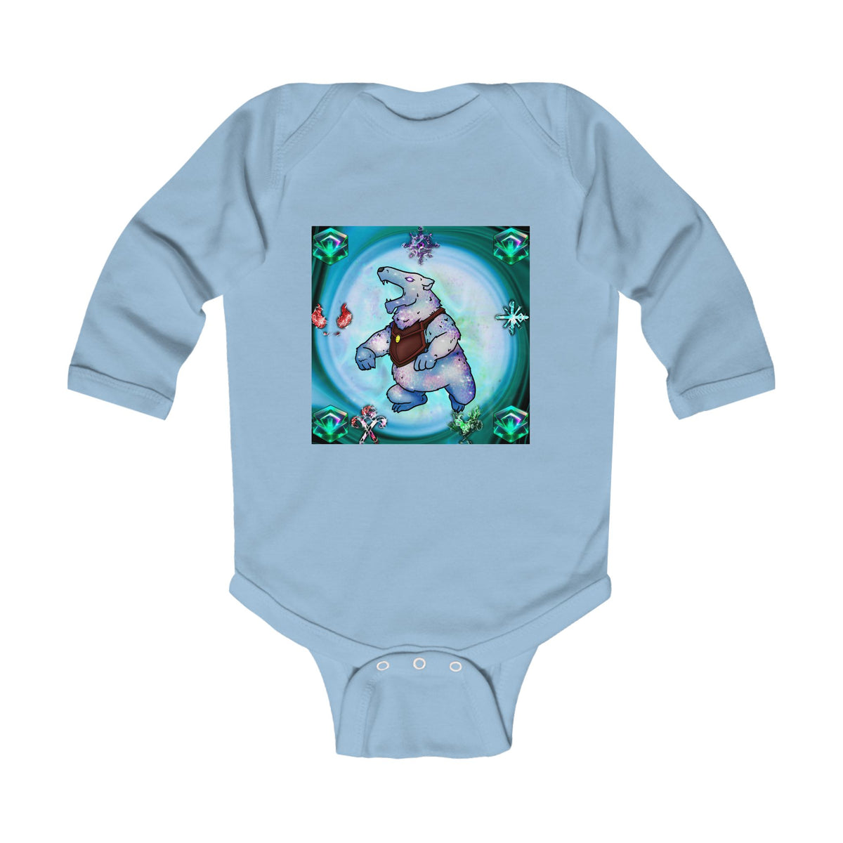 Bedtime Creations Infant Long Sleeve Bodysuit — Crystal Polar Bear