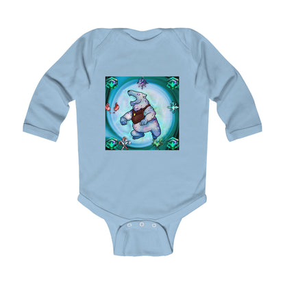 Bedtime Creations Infant Long Sleeve Bodysuit — Crystal Polar Bear