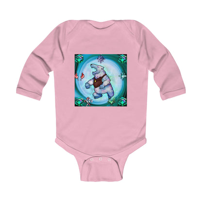 Bedtime Creations Infant Long Sleeve Bodysuit — Crystal Polar Bear