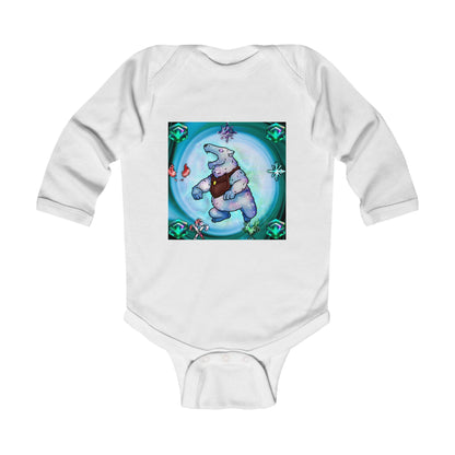 Bedtime Creations Infant Long Sleeve Bodysuit — Crystal Polar Bear