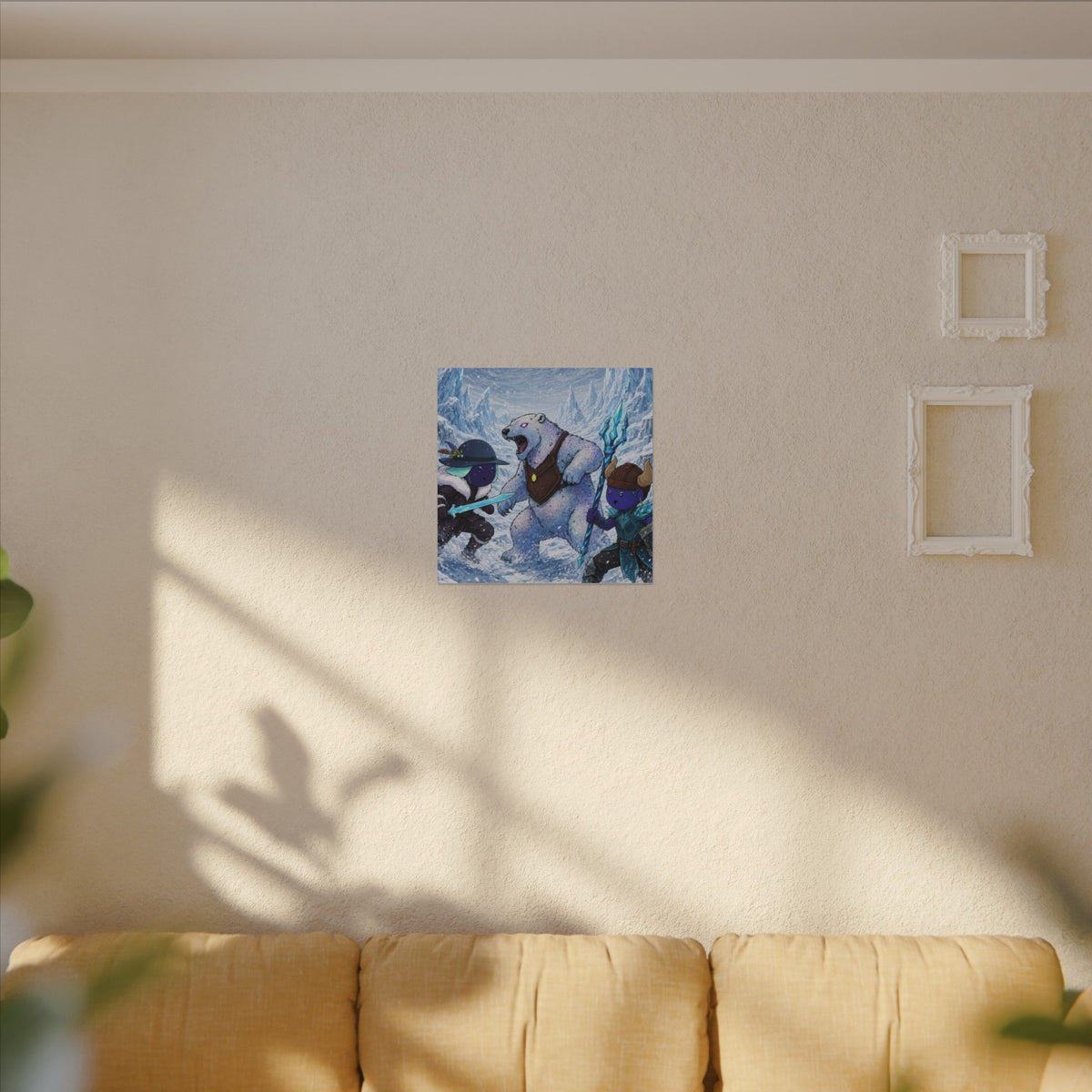Bedtime Creations Canvas Wall Art — Frostmen vs. Polar Bear