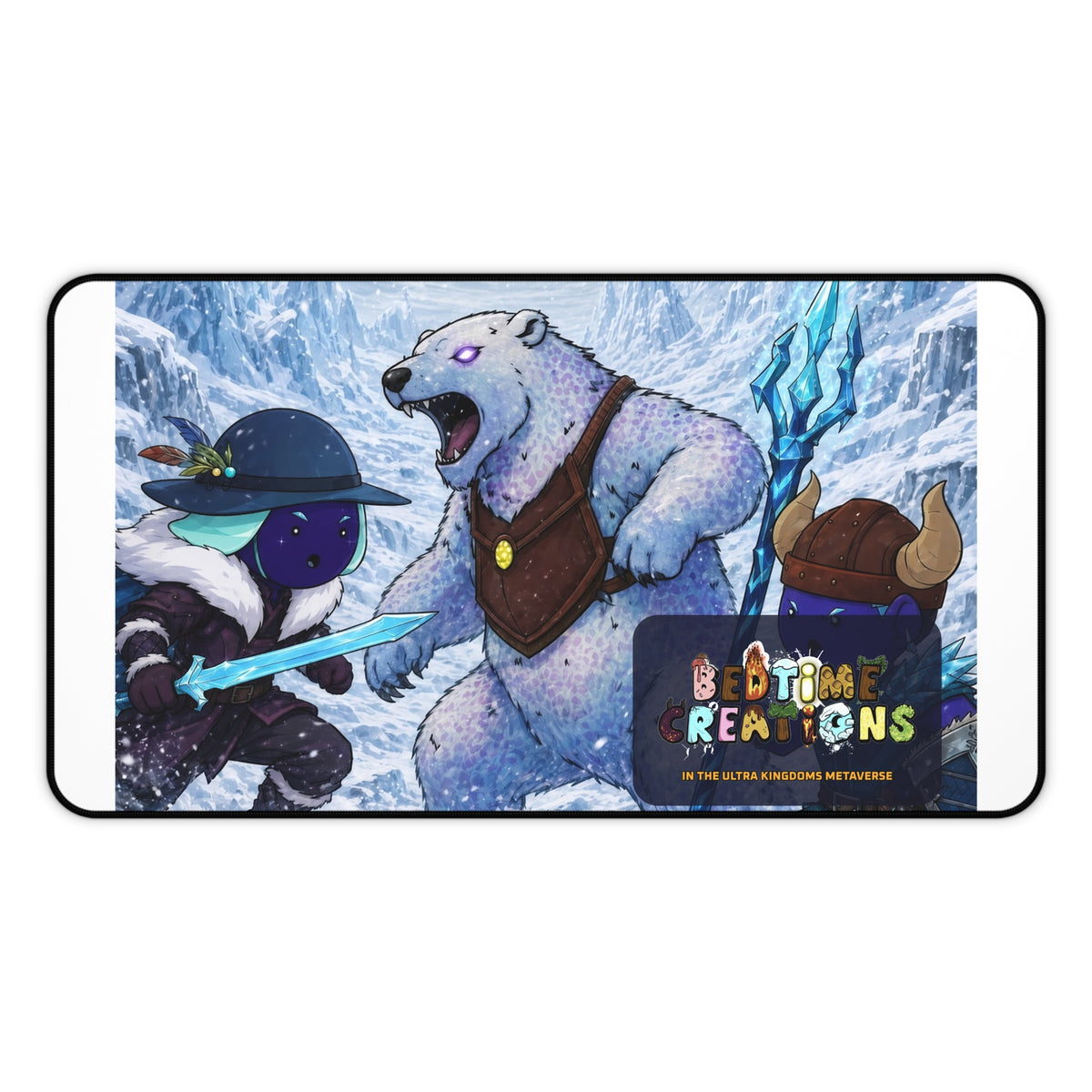 Bedtime Creations x Ultra Kingdoms Gaming Desk Mat — Frostmen Battle
