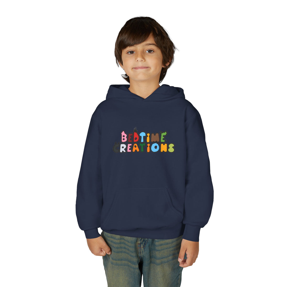Bedtime Creations Youth Hoodie — Color Logo