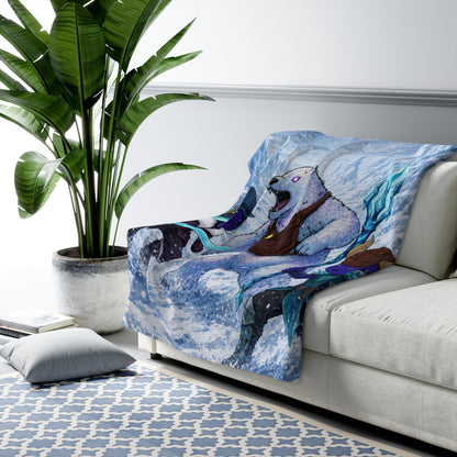 Bedtime Creations Sherpa Fleece Blanket — Frostmen vs. Polar Bear