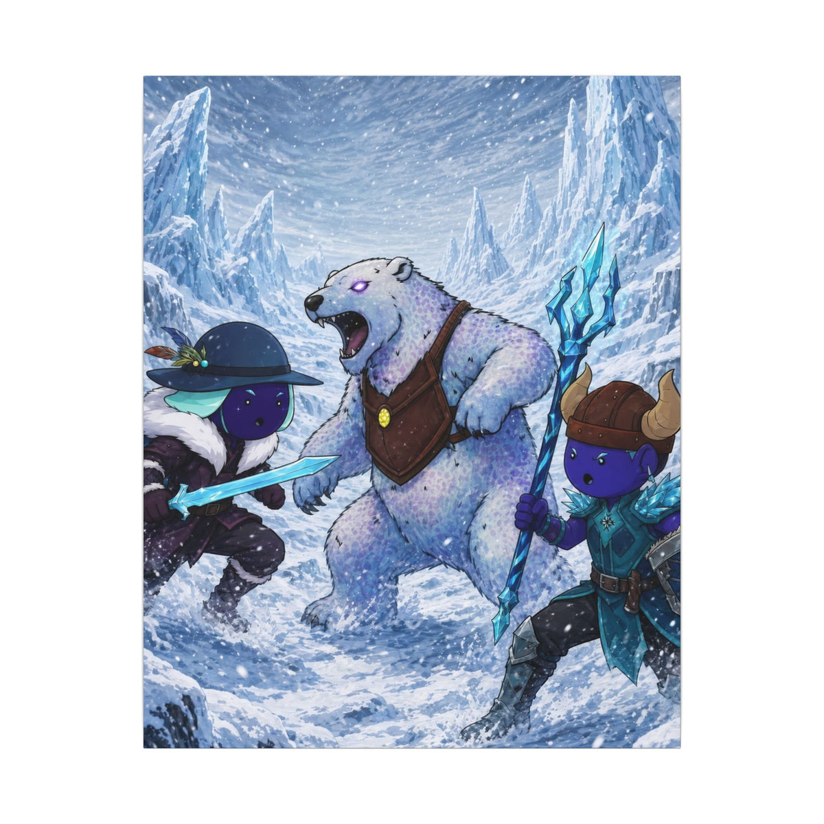 Bedtime Creations Canvas Wall Art — Frostmen vs. Polar Bear