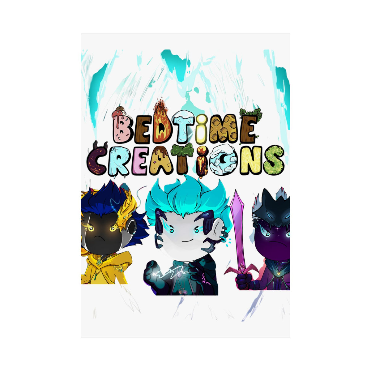 Bedtime Creations Poster — Chibi Fantasy Friends