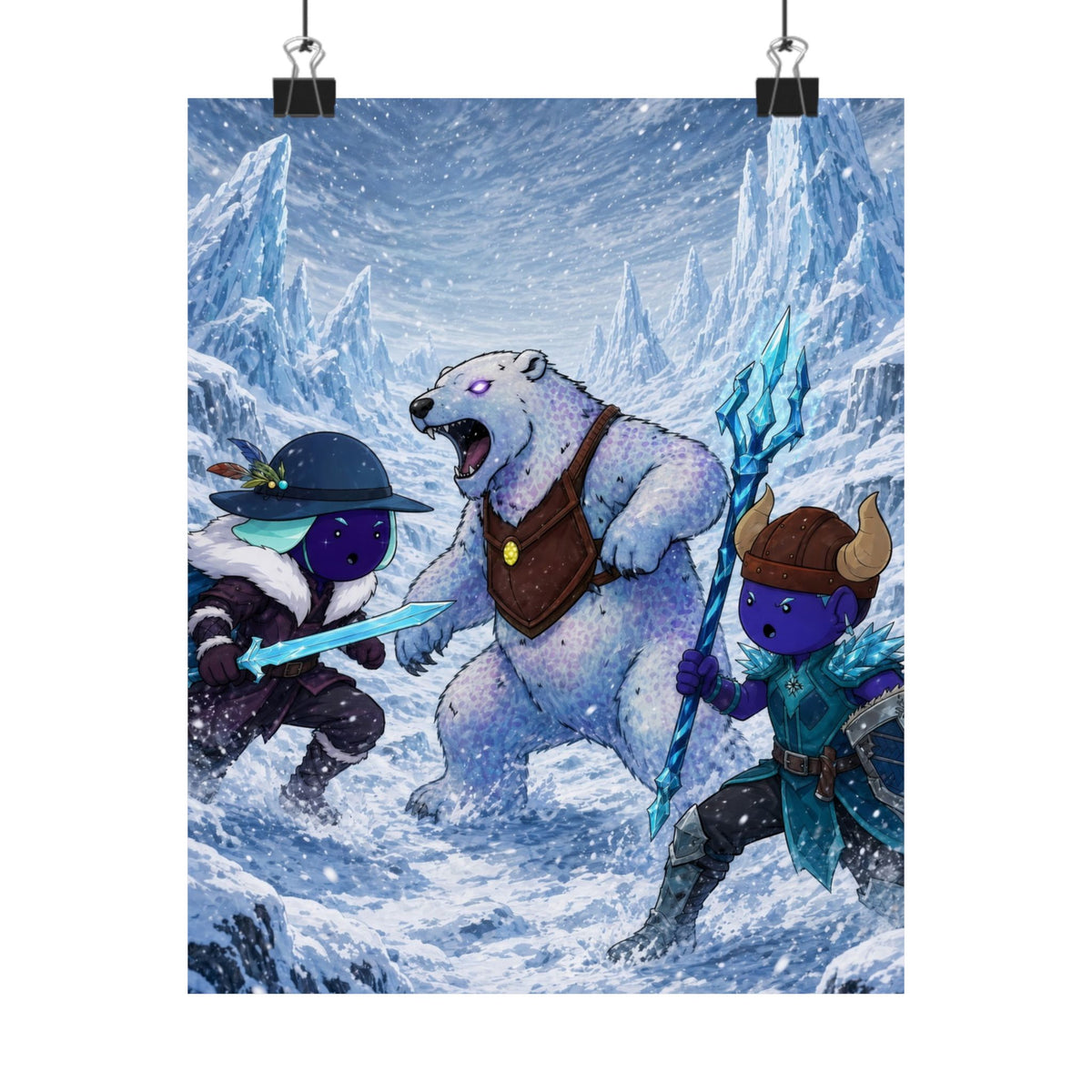 Bedtime Creations Poster — Frostmen vs. Polar Bear