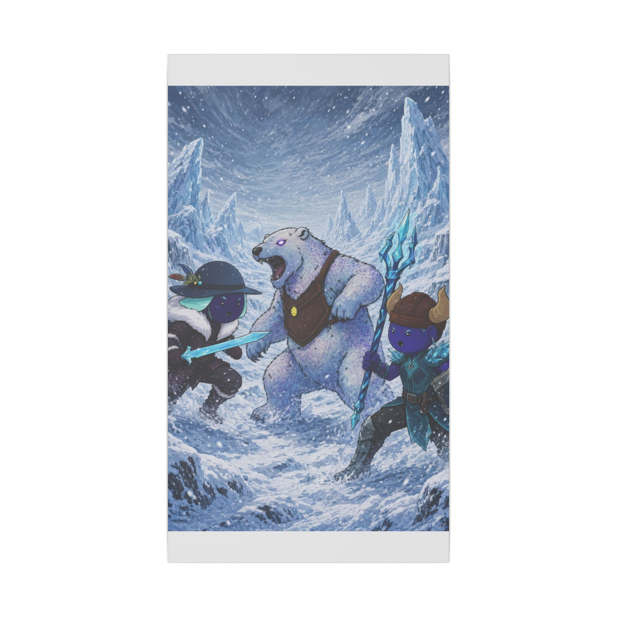 Bedtime Creations Canvas Wall Art — Frostmen vs. Polar Bear