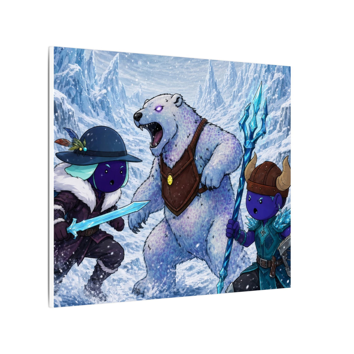 Bedtime Creations Canvas Wall Art — Frostmen vs. Polar Bear