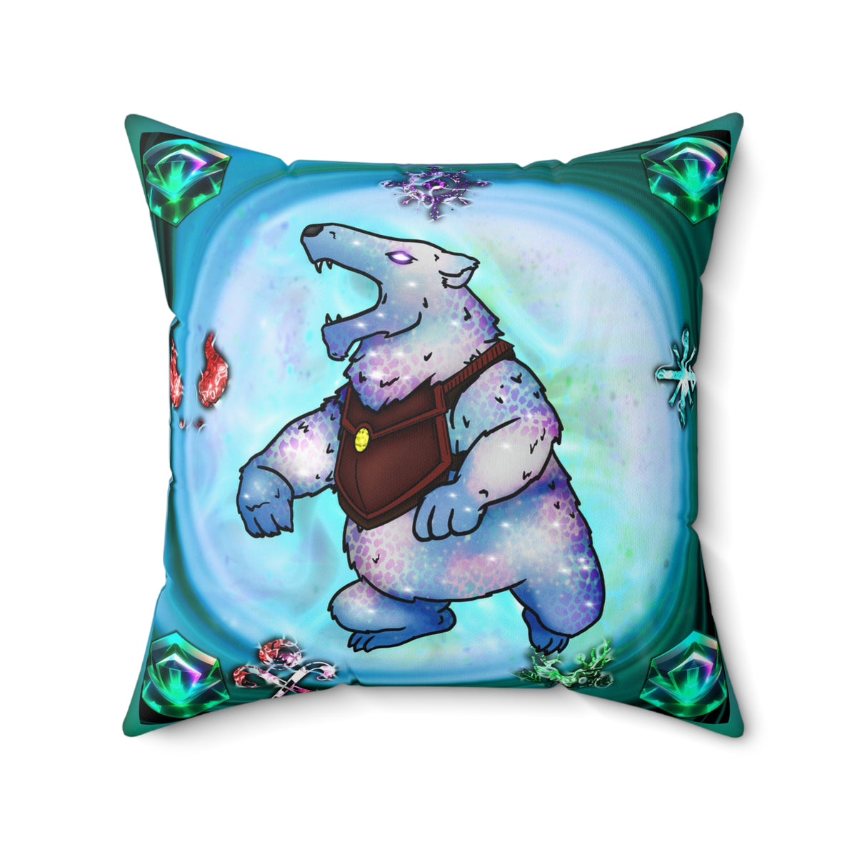 Bedtime Creations Throw Pillow — Crystal Polar Bear